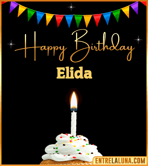 GiF Happy Birthday Elida